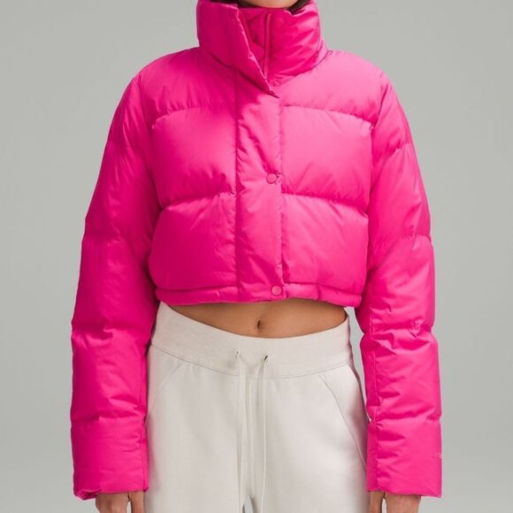 LULULEMON WUNDER Puff SUPER CROPPED JACKET SONIC PINK size 4 6 perfect NWT PERF - Picture 6 of 7